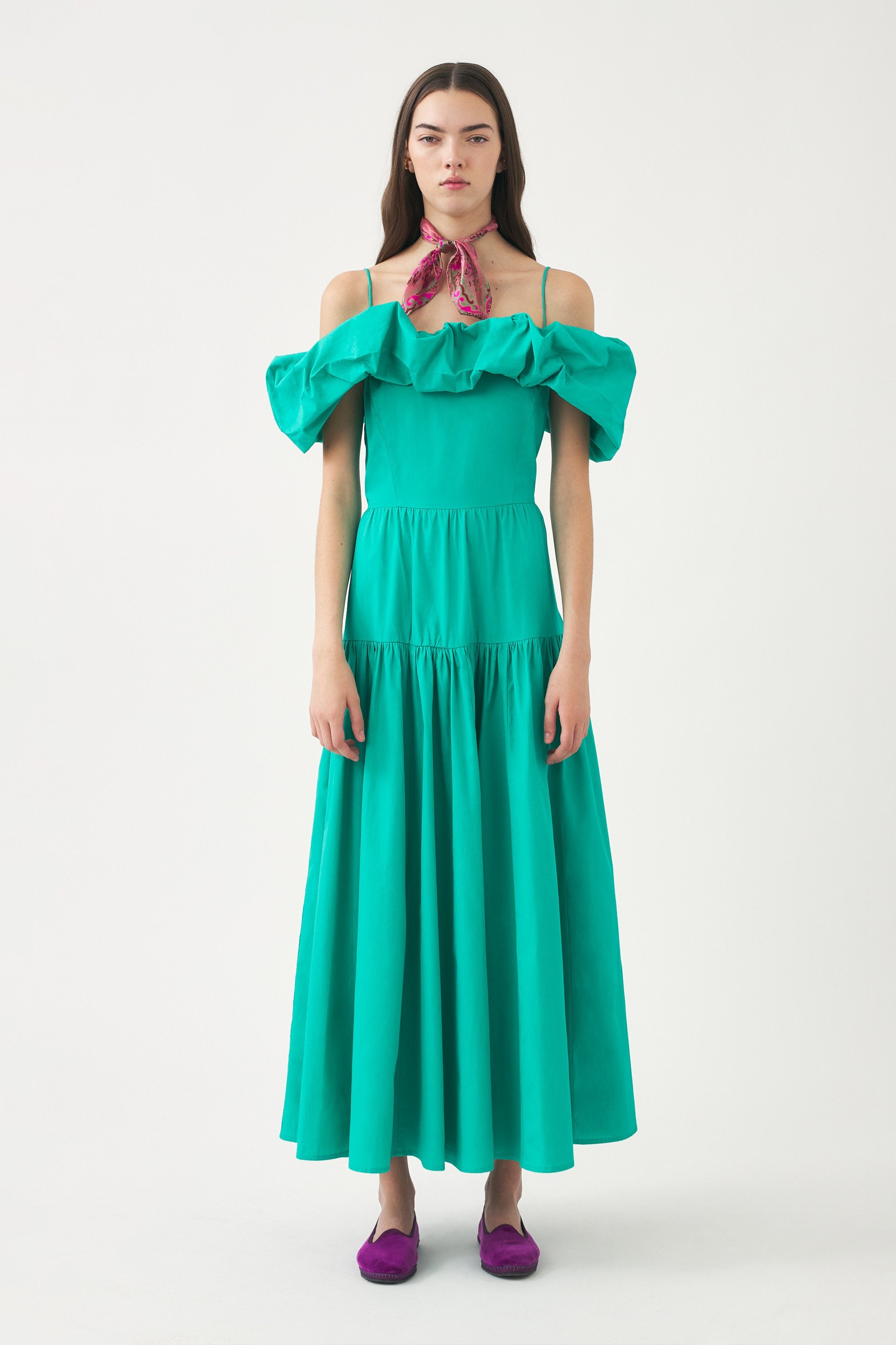 Off-shoulder maxi dress Pop