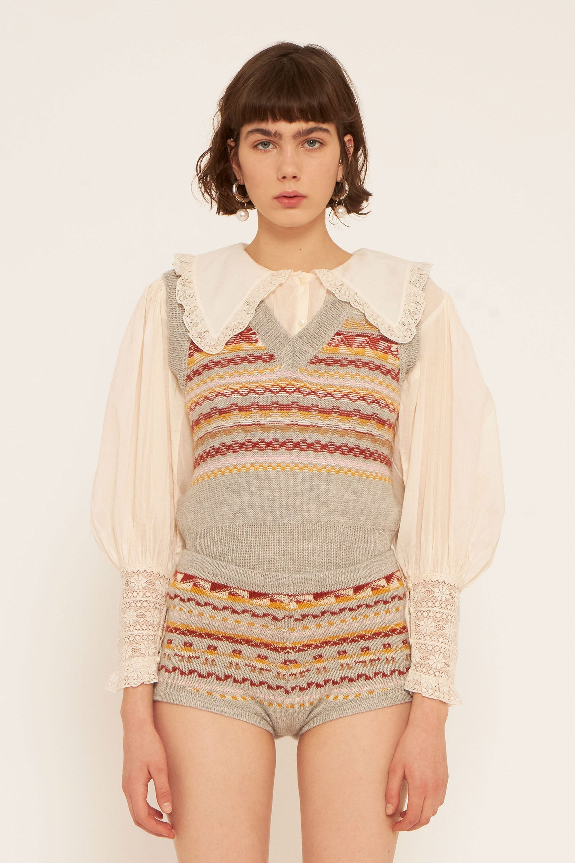 Ärmelloser Pullover aus Alpakawolle Roberto