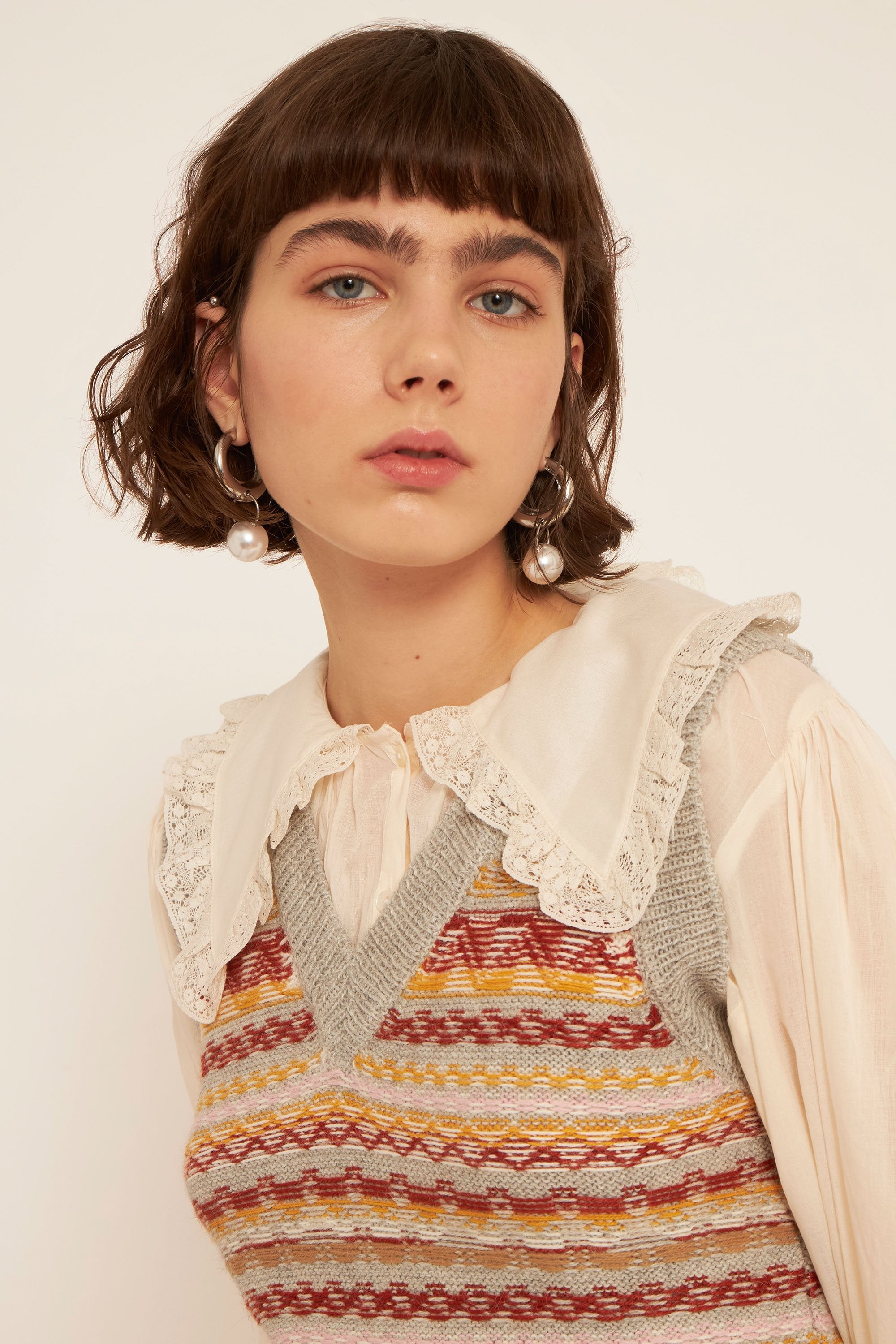 Ärmelloser Pullover aus Alpakawolle Roberto