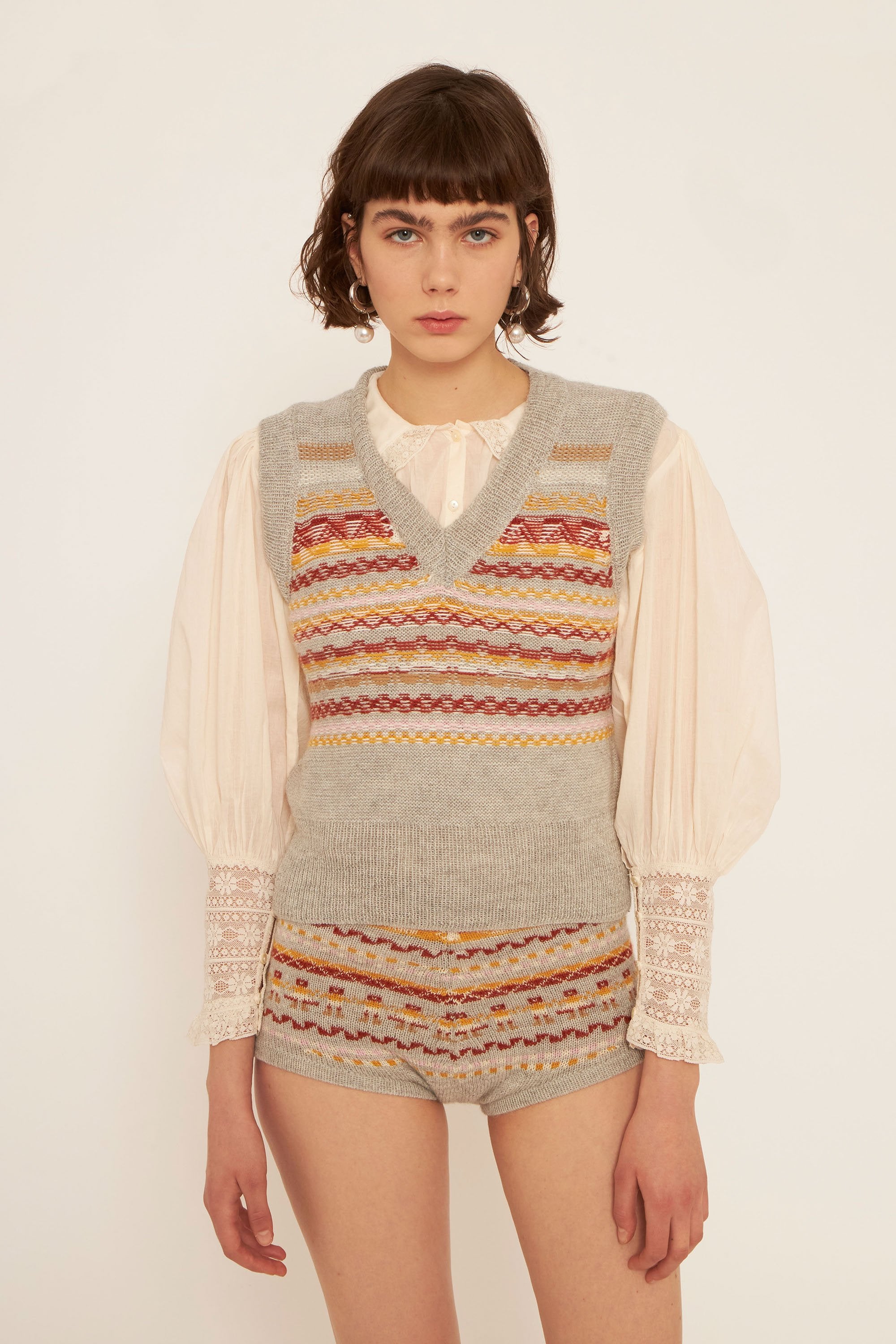 Ärmelloser Pullover aus Alpakawolle Roberto