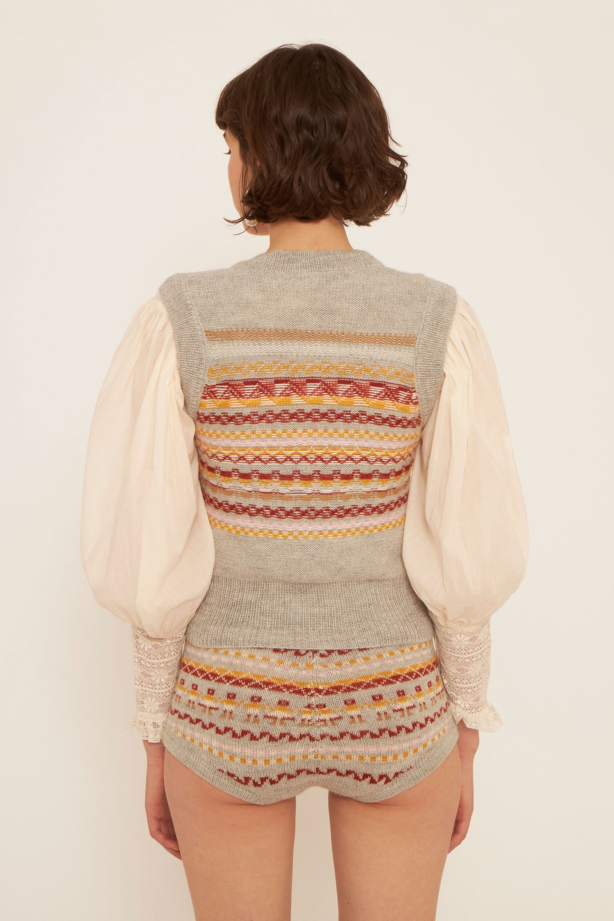 Ärmelloser Pullover aus Alpakawolle Roberto