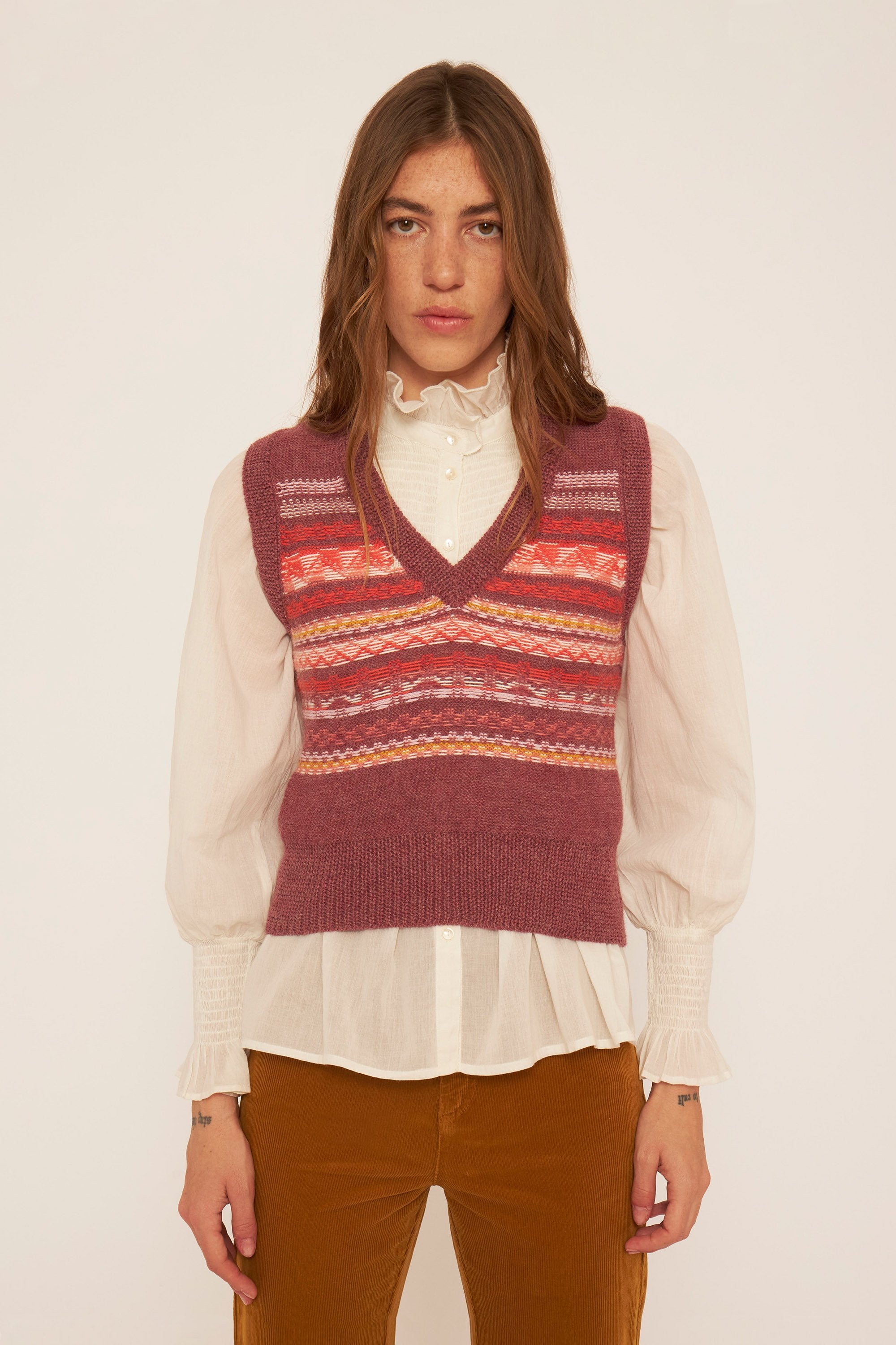 Pull sans manches en Alpaga Roberto
