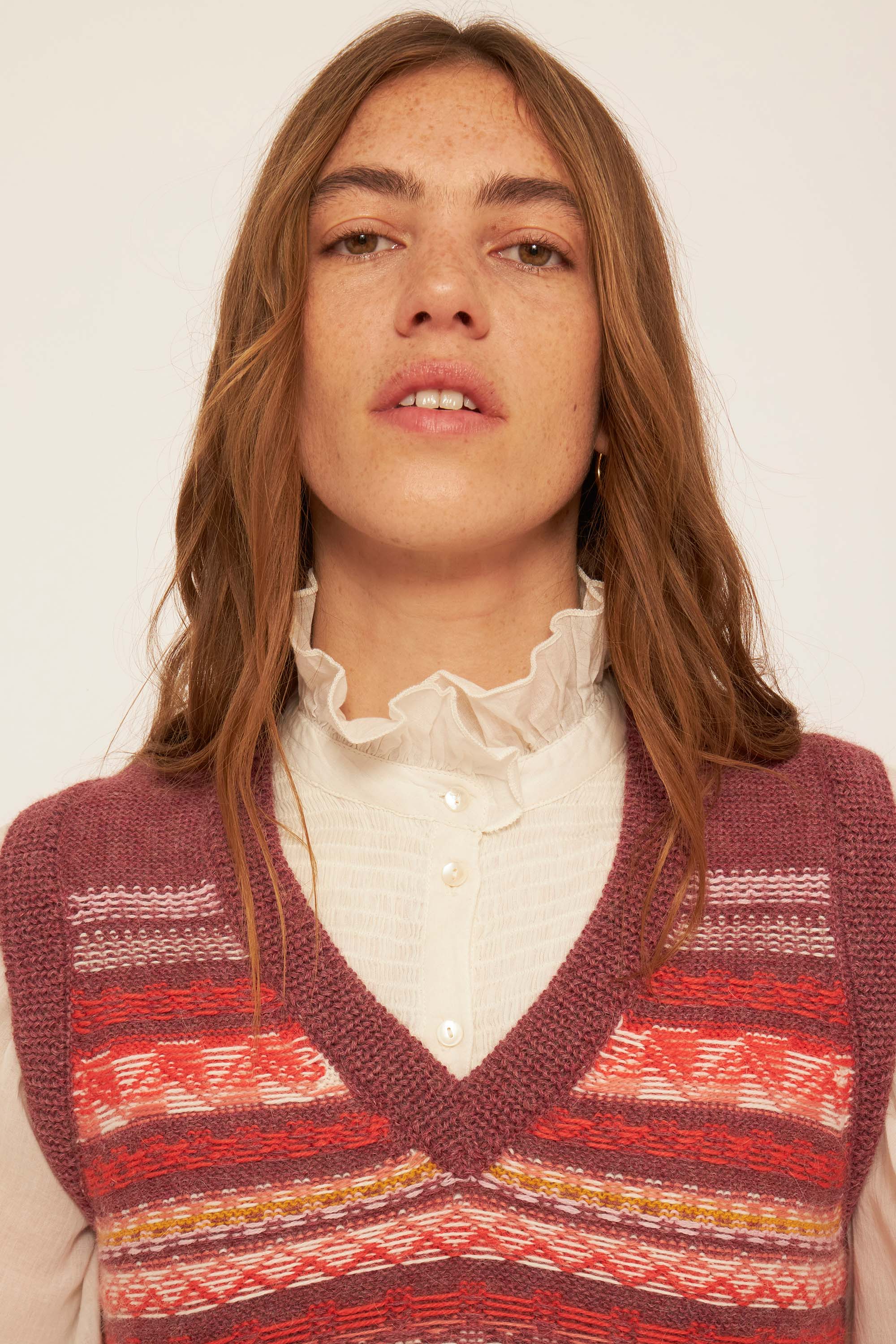 Pull sans manches en Alpaga Roberto
