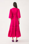 Robe longue ajourée en popeline de coton Rodo