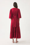 Robe longue ajourée en popeline de coton Rodo