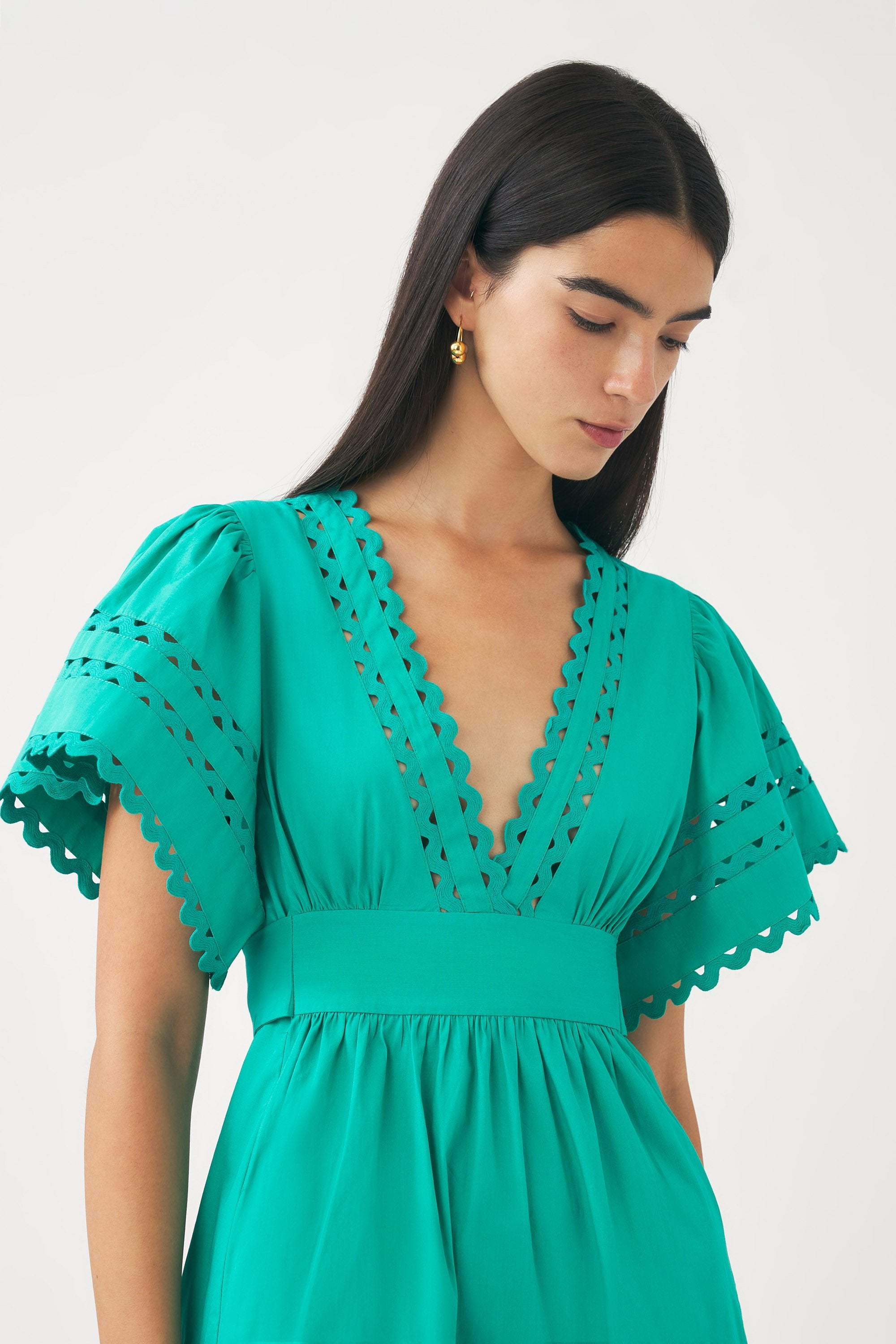 Cotton poplin mini dress Rodo