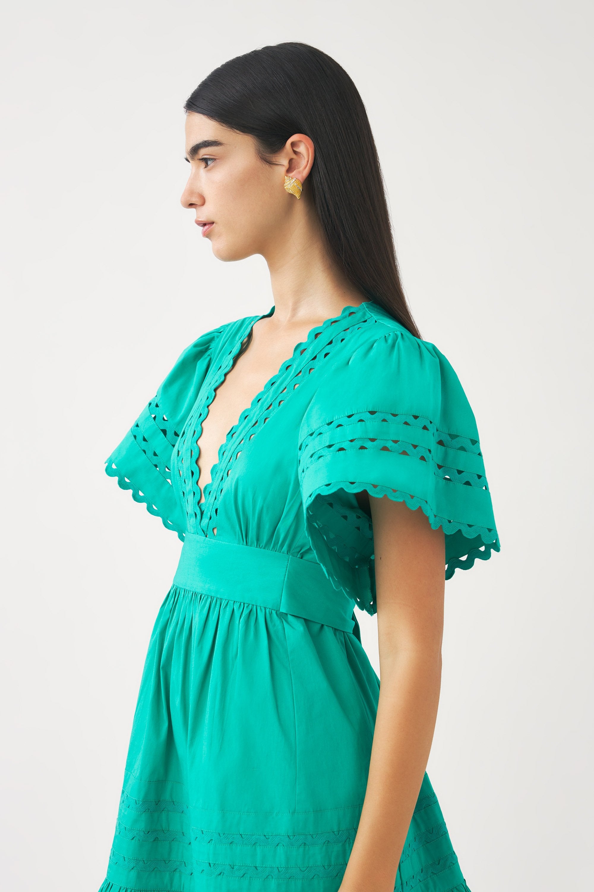 Cotton poplin mini dress Rodo