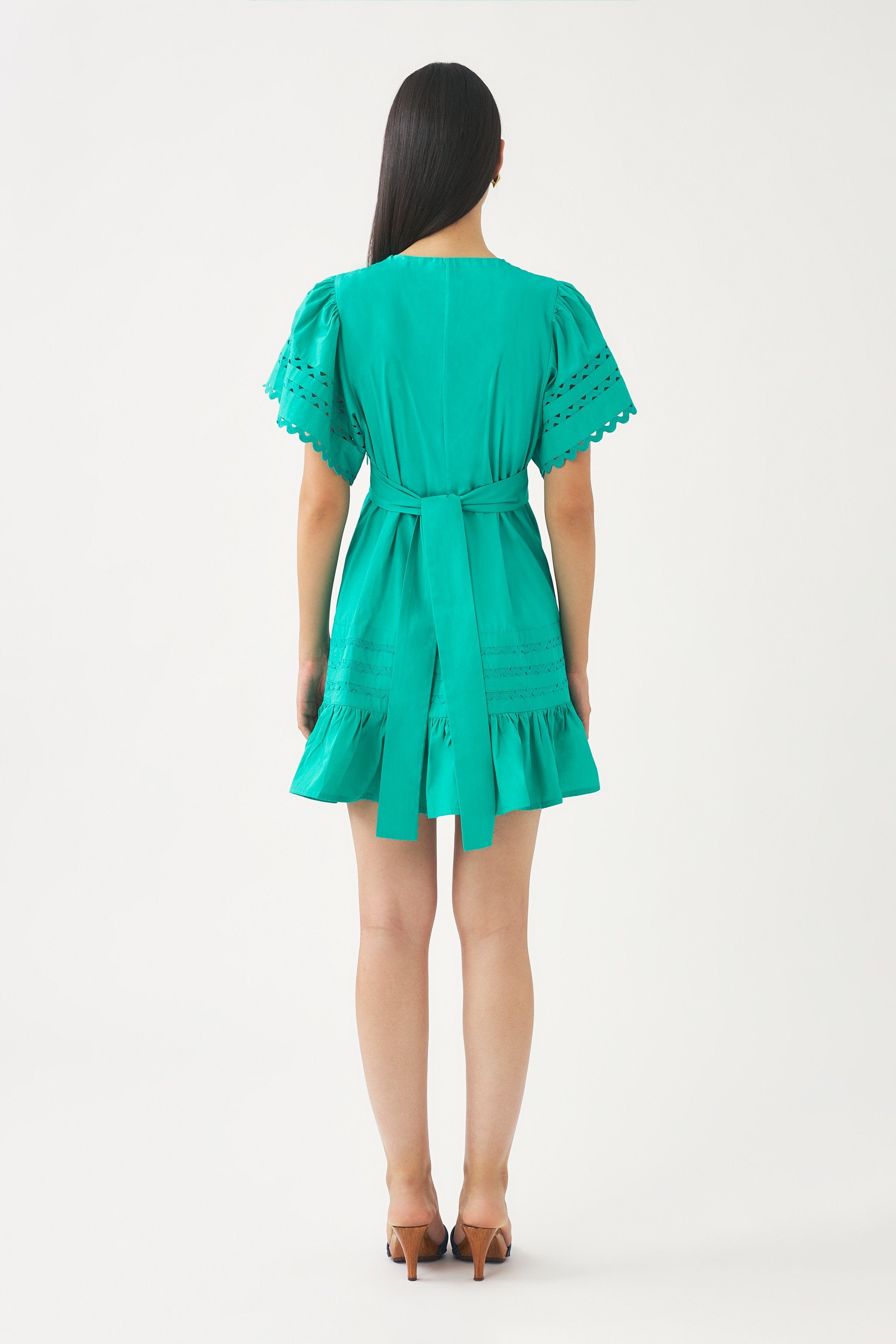 Cotton poplin mini dress Rodo