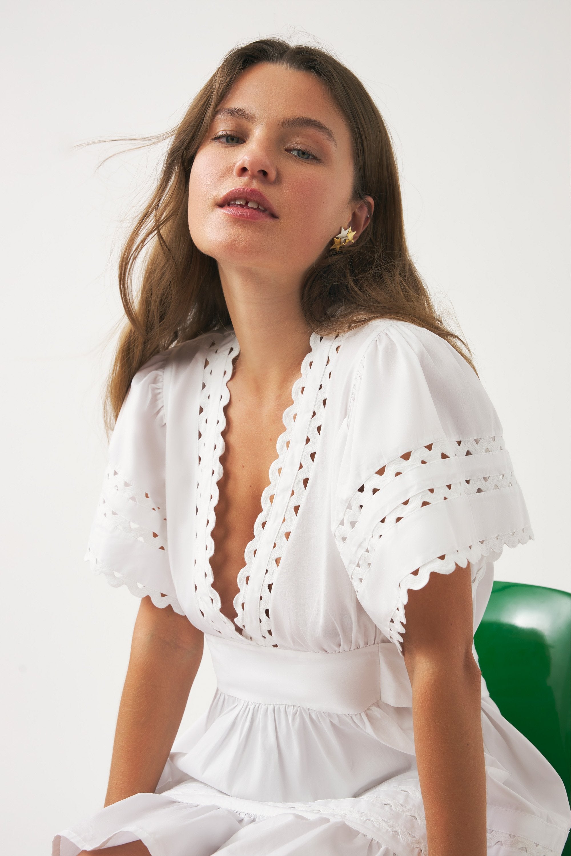Cotton poplin mini dress Rodo