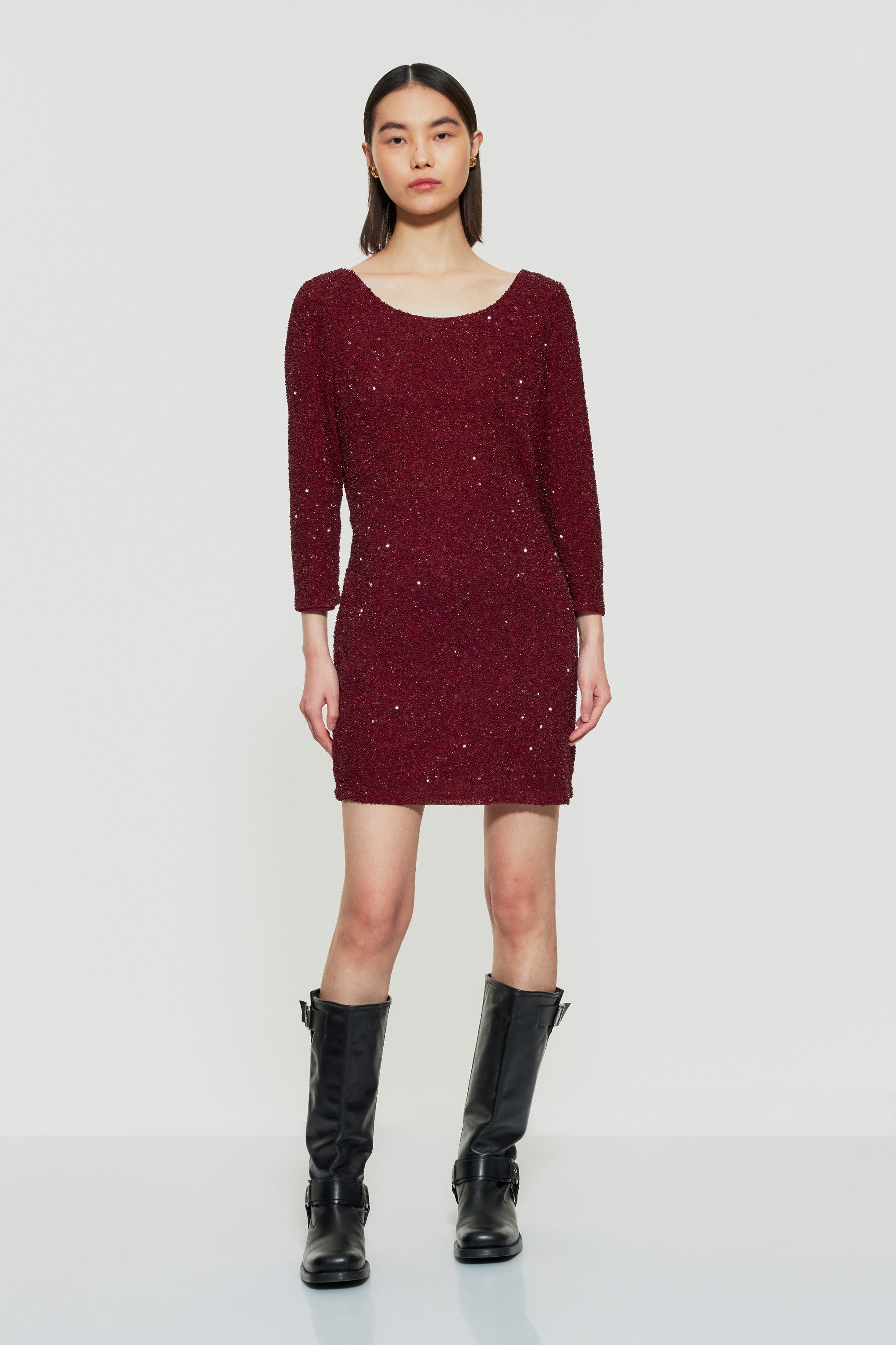 Kurzes Pailletten-Kleid Stefi