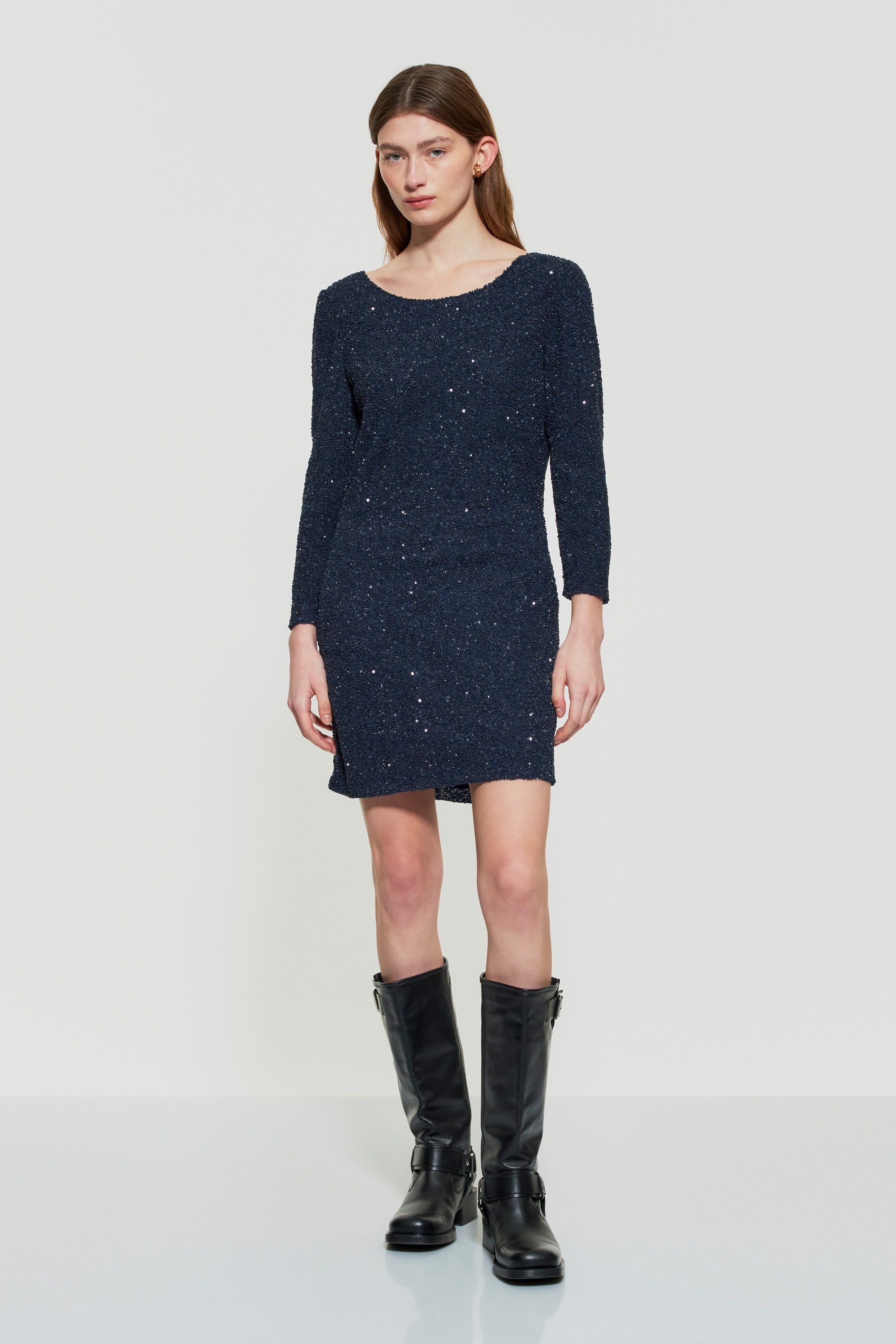 Kurzes Pailletten-Kleid Stefi