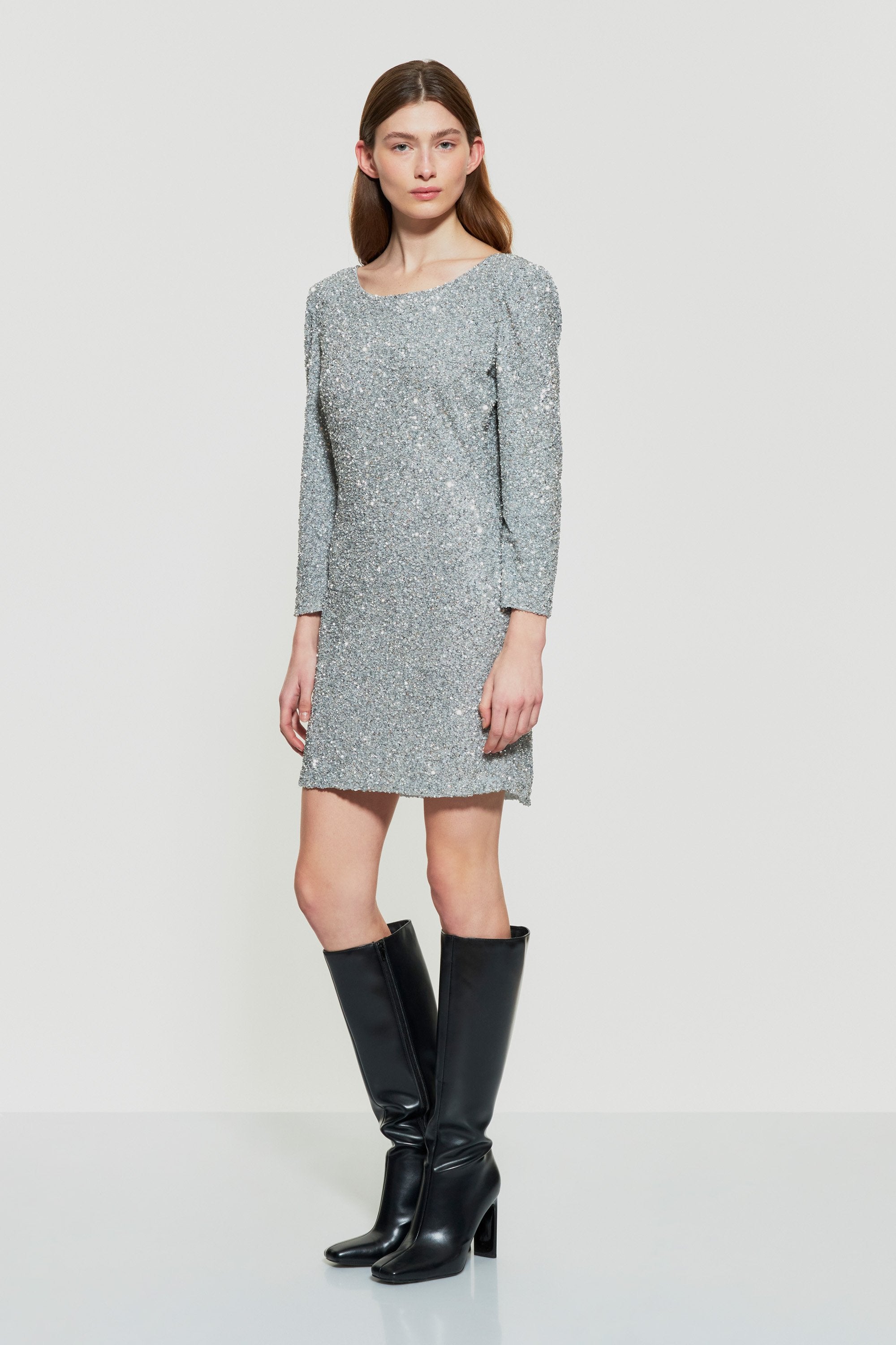 Kurzes Pailletten-Kleid Stefi