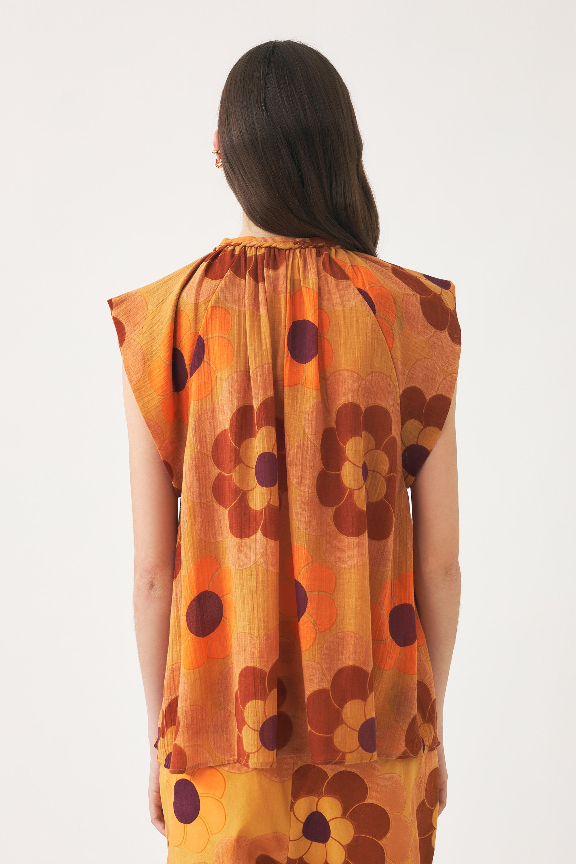 Print sleeveless top Suny
