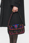 Tesora Embroidered baguette bag