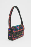 Tesora Embroidered baguette bag