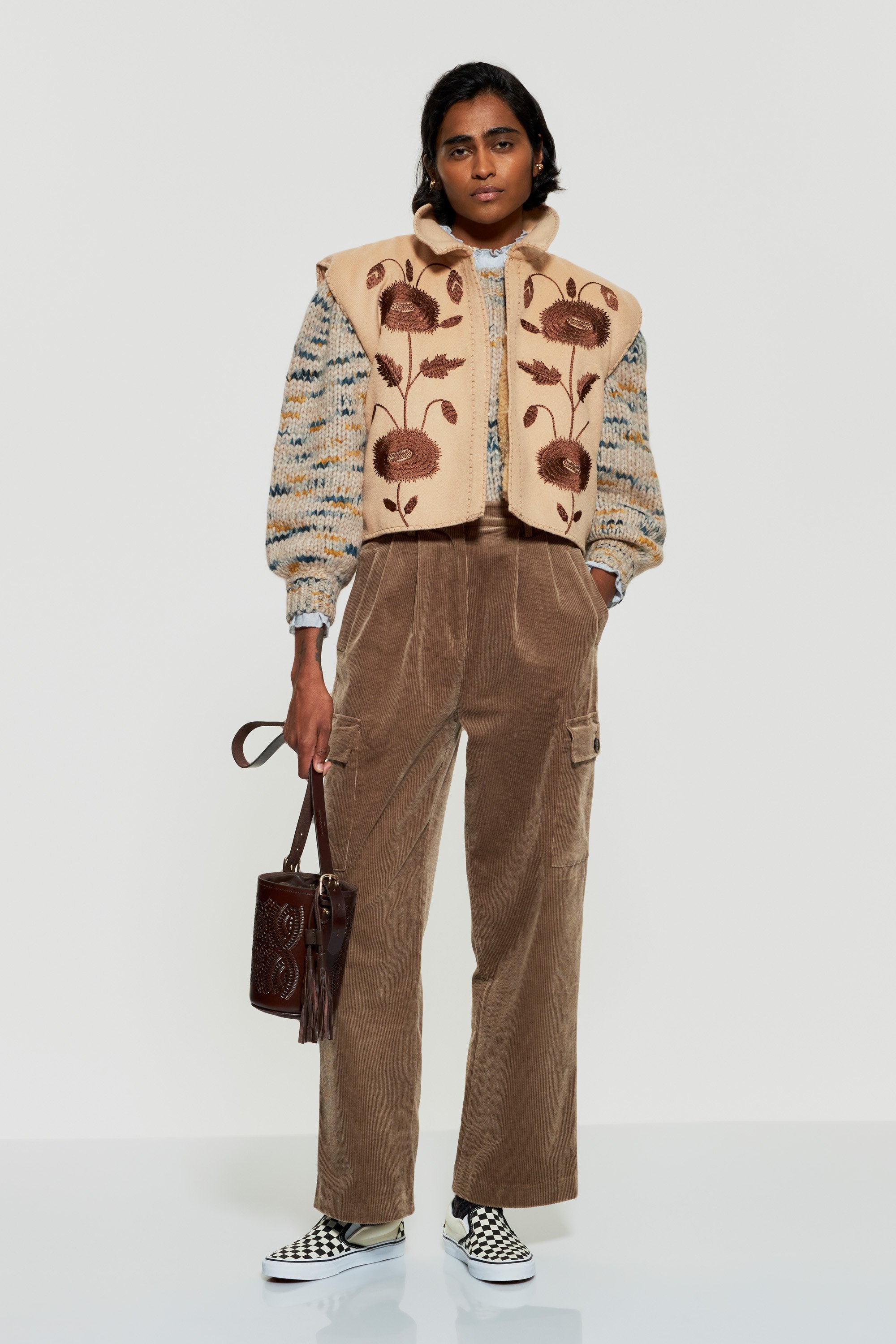 Tilda velvet cargo trousers