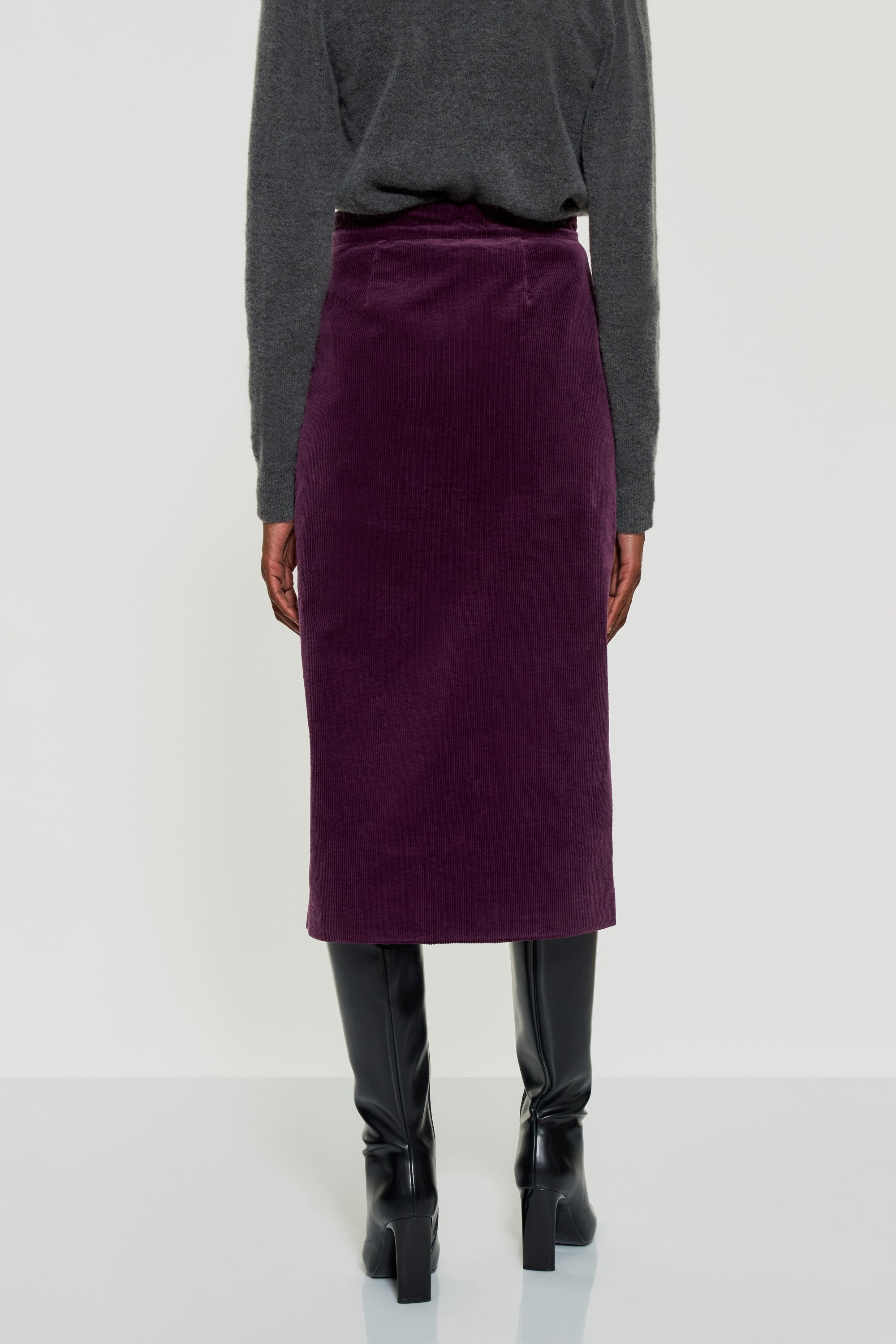 Tilda velvet midi skirt