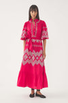 Vestido largo bordado Tolede