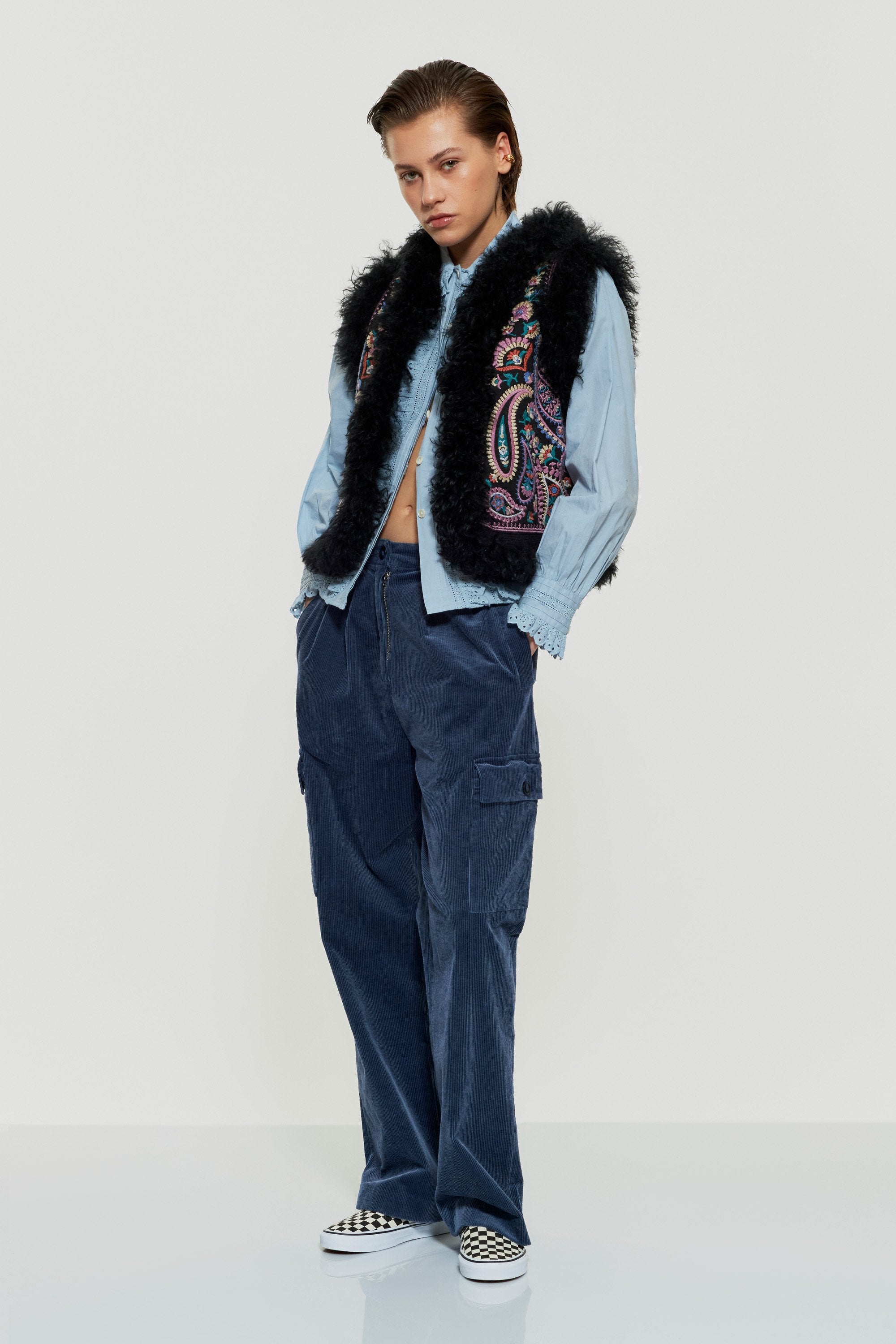 Gilet sans manches brodé Wesley