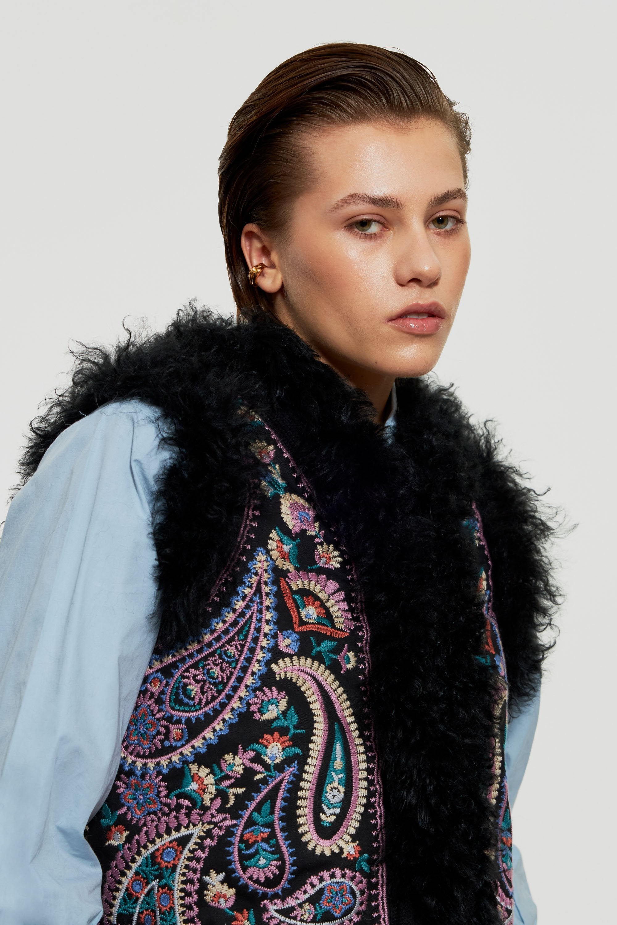 Gilet sans manches brodé Wesley