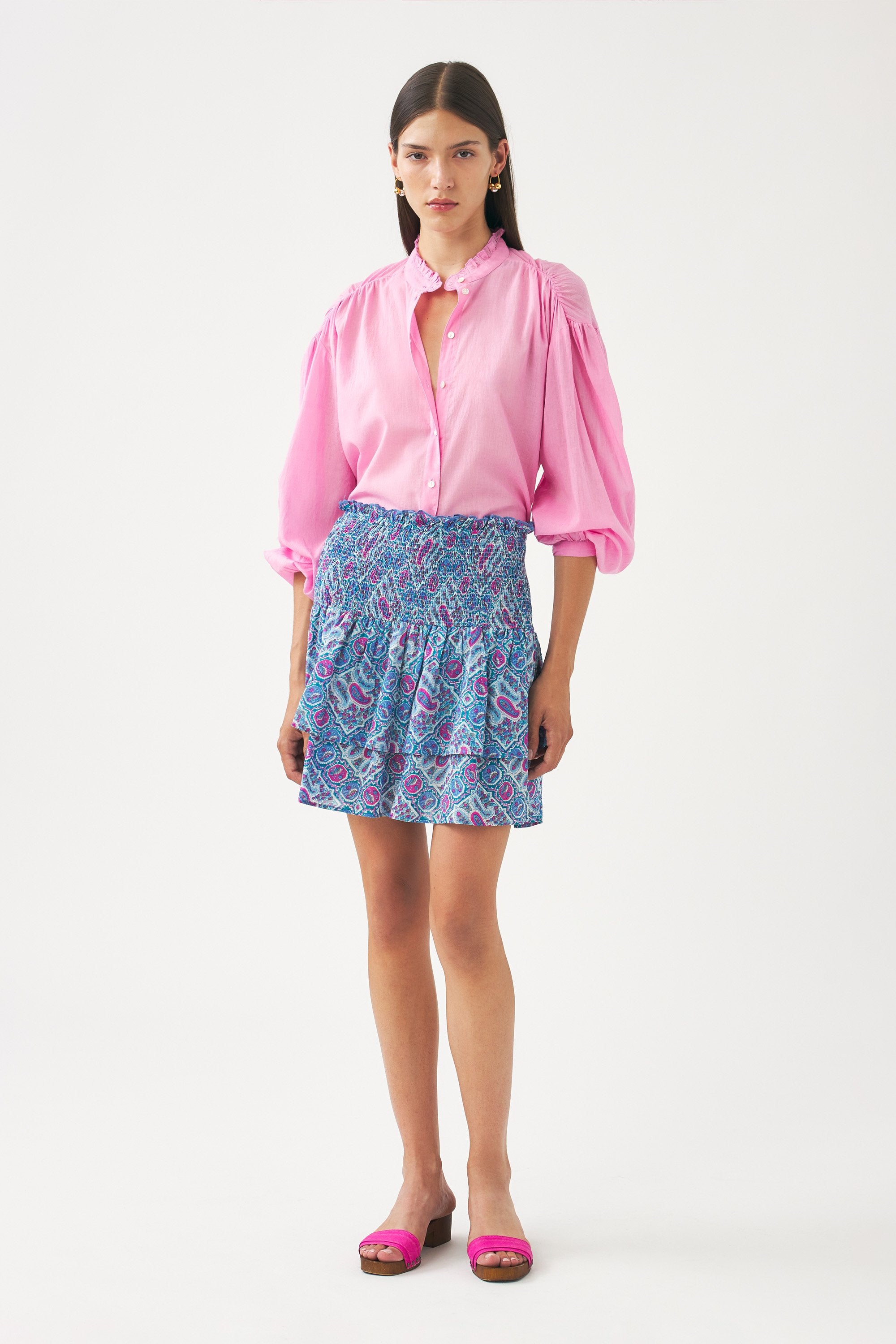 Smocked miniskirt Zena