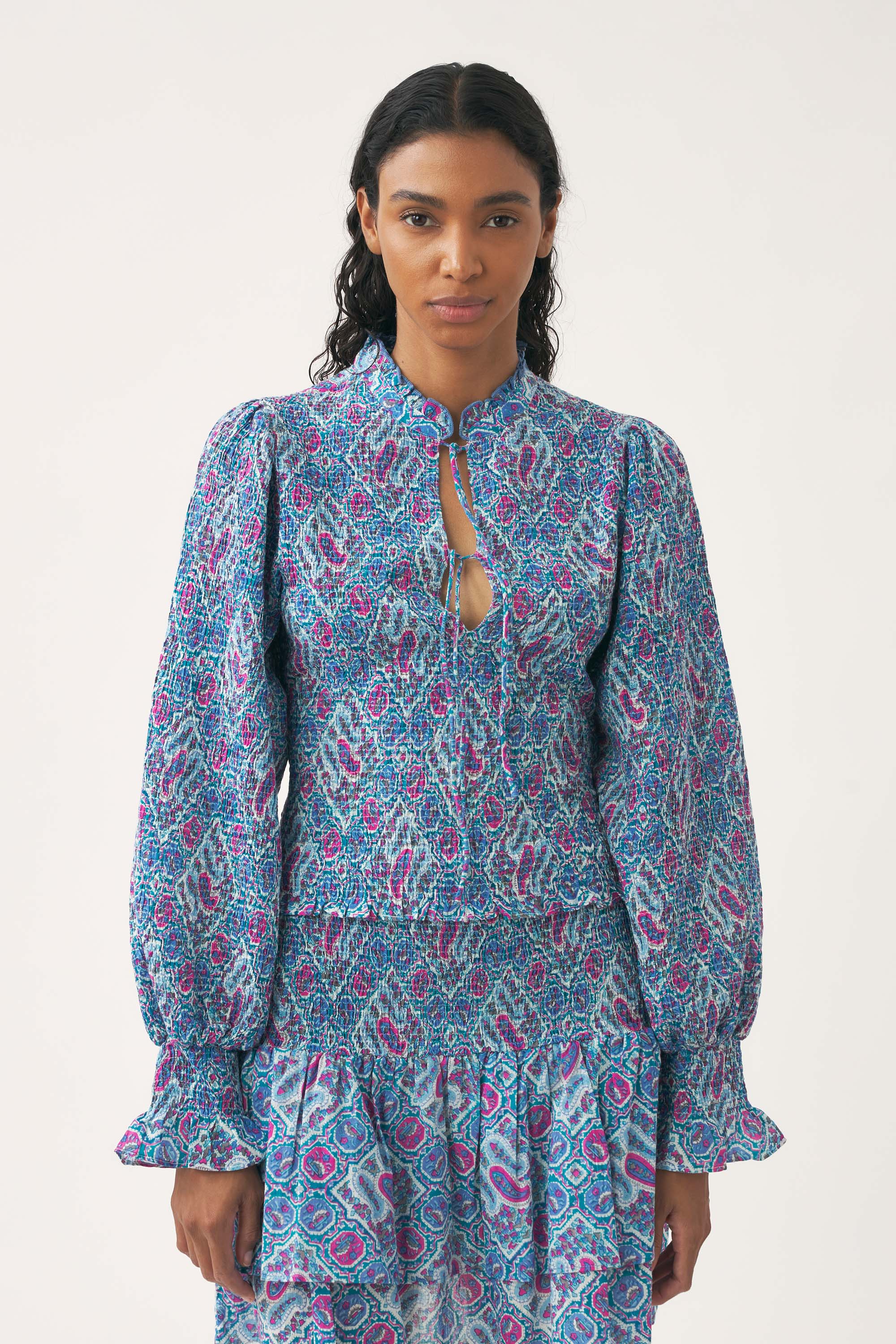 Blusa fruncida Zena