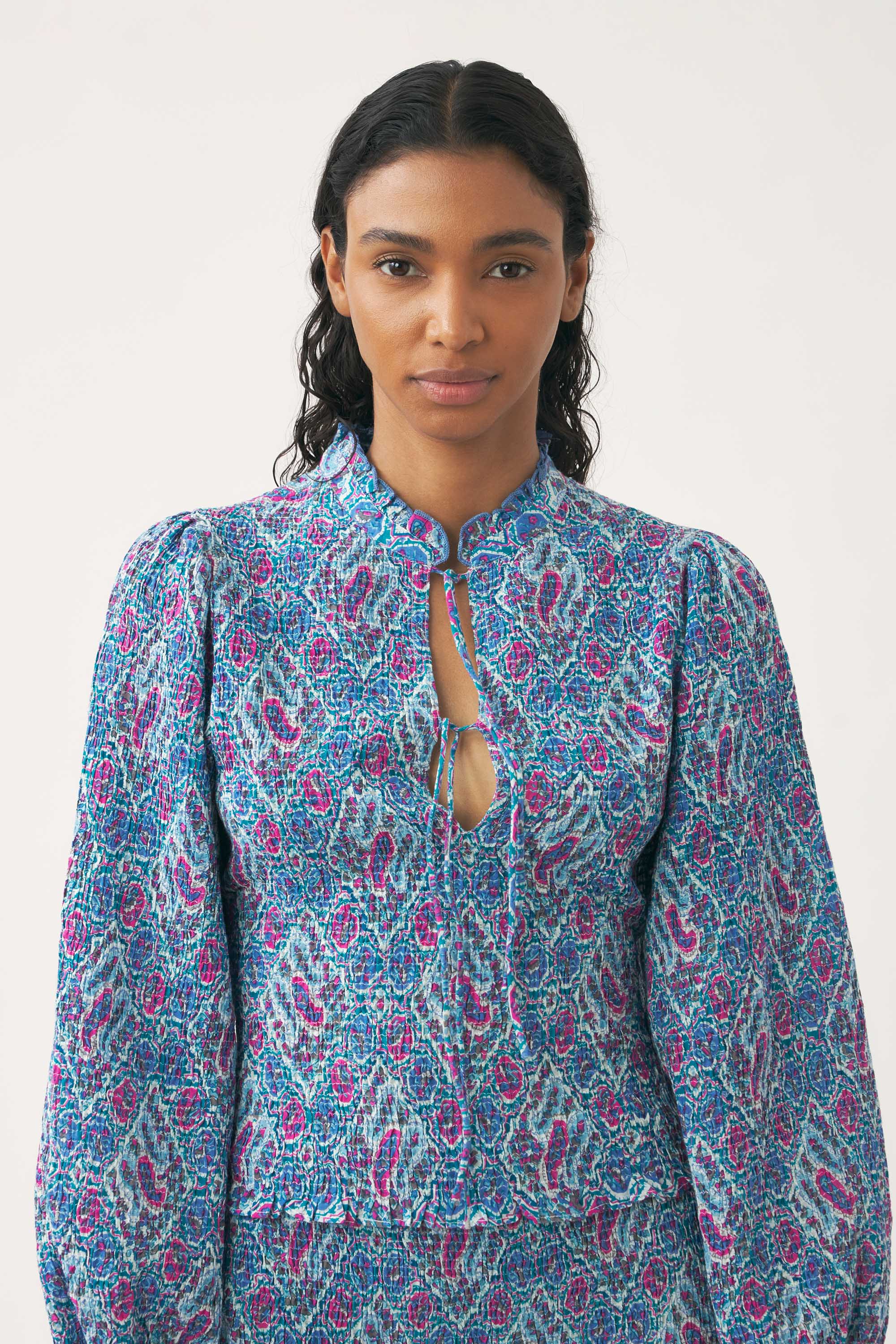 Blusa fruncida Zena